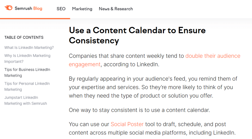 internal linking example
